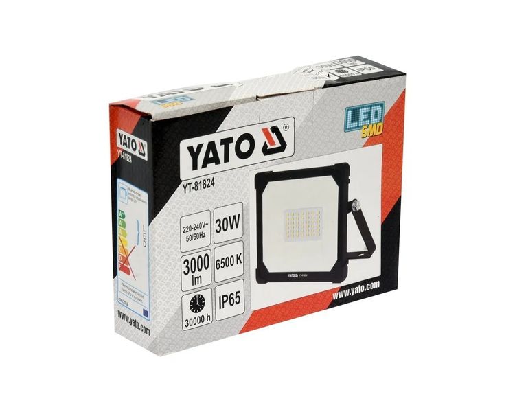 Прожектор светодиодный 30 Вт YATO YT-81824, 3000 лм, 6500К, 42 шт фото