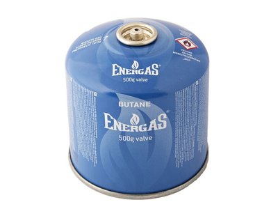 Балон газовий різьбовий для кемпінгових пальників ENERGAS ENE500TV, бутан 500 г (870 мл), різьба EURO EN417 фото