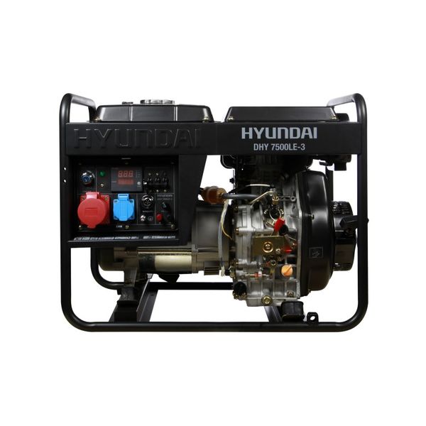 Генератор дизельный HYUNDAI DHY 7500LE-3, 6.0 кВт, 230/400 В, бак 12.5 л (электростартер) фото
