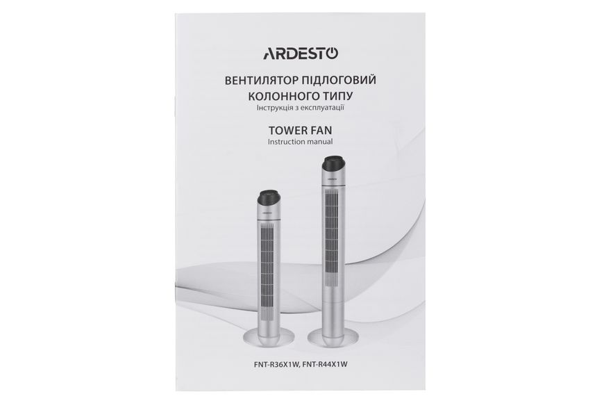 Вентилятор колонный 90 см Ardesto FNT-R36X1W, 50 Вт, 3 скорости, 3 режима, вращение, таймер фото