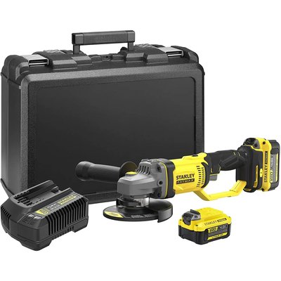 Stanley FATMAX SFMCG400M2K болгарка акумуляторна 125 мм V20, 18В, 2 шт х 4 Аг, 8500 об/хв фото