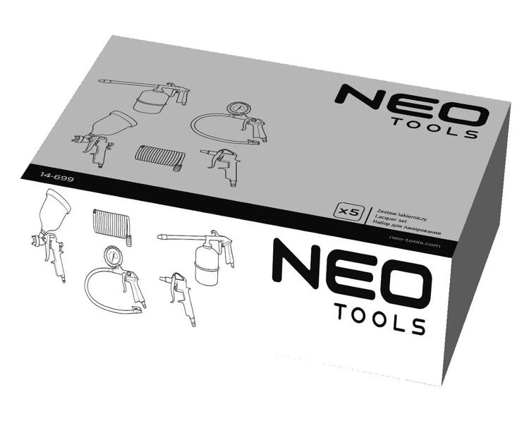 Набір пневматичних інструментів NEO TOOLS 14-699, 5 одиниць фото