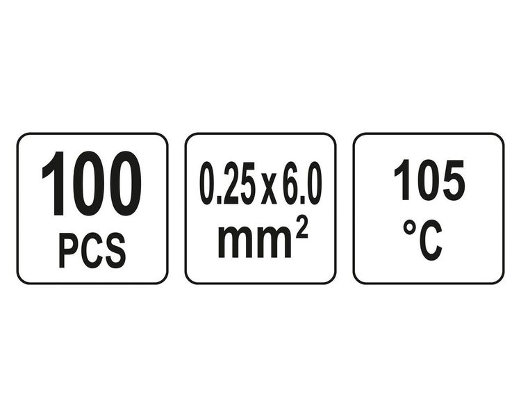 Набор кембриков термоусадочных с оловом 0.25-6 мм² YATO YT-81450, 105 °C, 100 шт фото