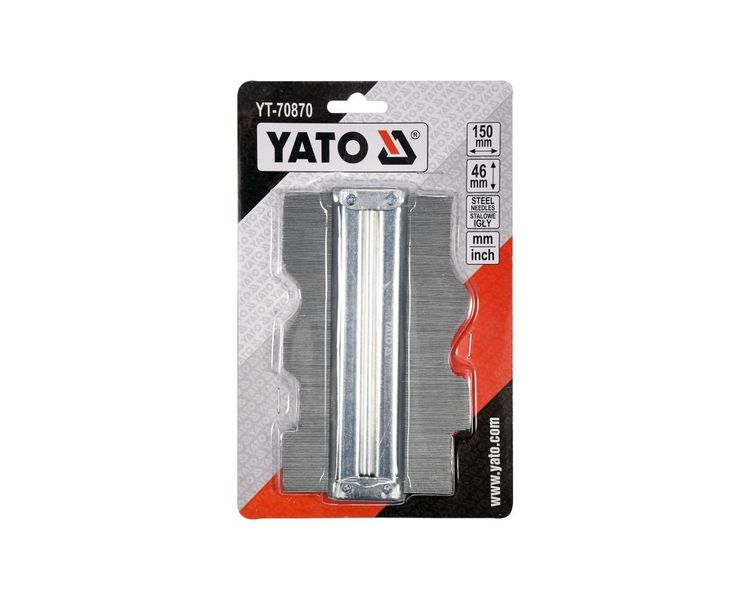 Шаблон для переноски сложных профилей YATO YT-70870, 150 х 46 мм, стальные иглы фото