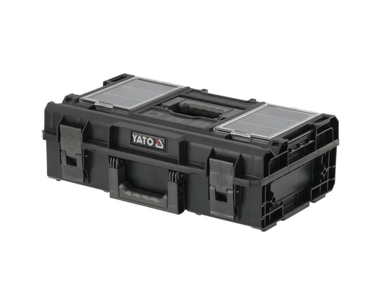 Ящик с органайзерами в крышке системный 19P S1 YATO YT-09169, 585 x 385 x 190 мм фото