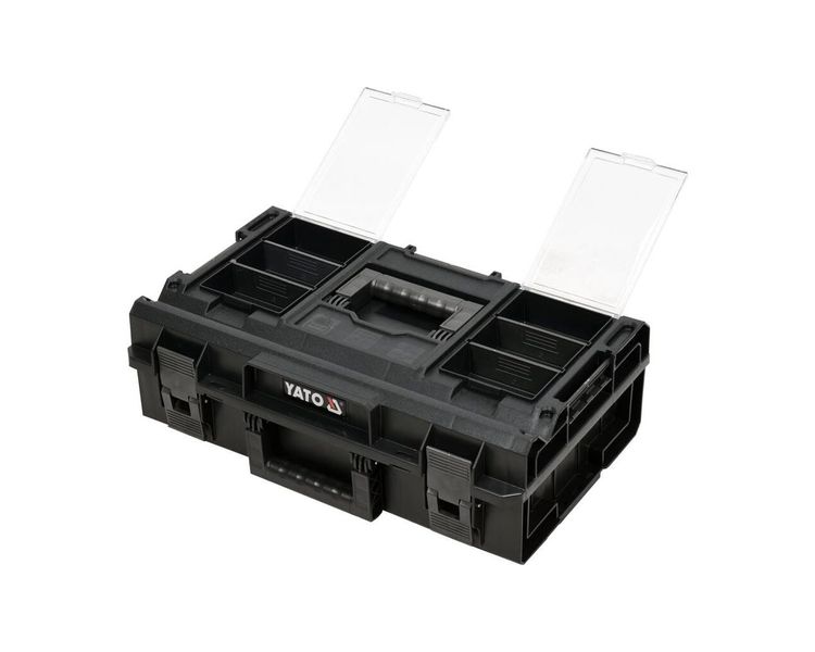 Ящик с органайзерами в крышке системный 19P S1 YATO YT-09169, 585 x 385 x 190 мм фото