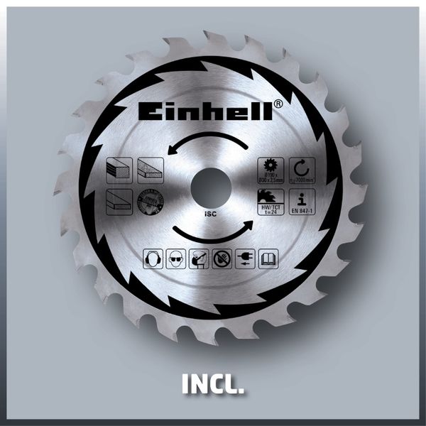 Пила дисковая Einhell TC-CS 1400, 1400 Вт, диск 190х30 мм фото