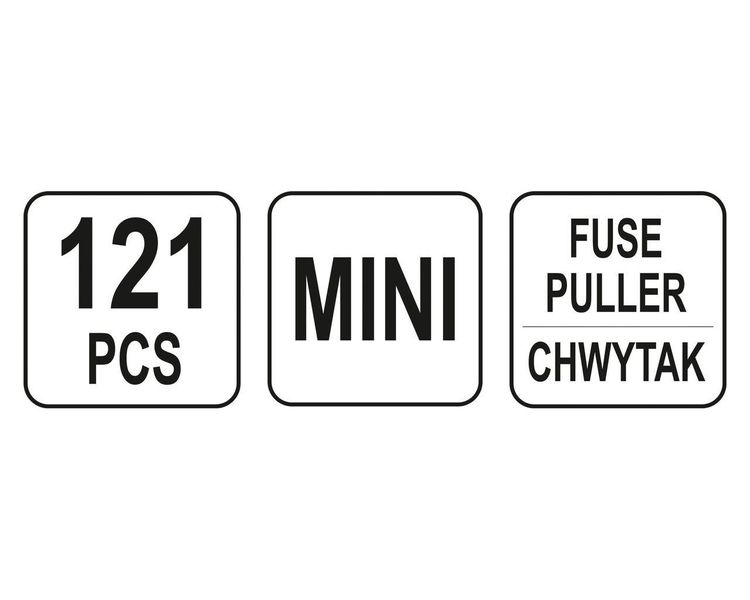 Предохранители автомобильные mini YATO YT-83143, 120 шт + щипцы фото