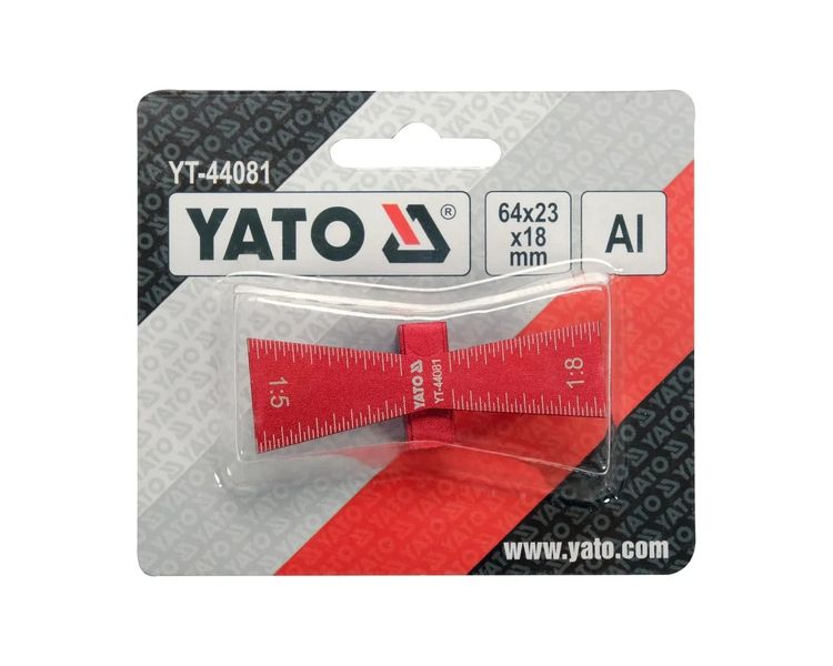 Розмітка під з'єднання ластівковий хвіст YATO YT-44081, 64х23х18 мм фото