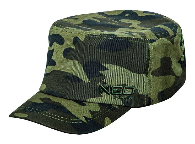 Кепка военная CAMO усиленная универсального размера NEO TOOLS 81-626, хлопок 60% / полиэстер 40% фото