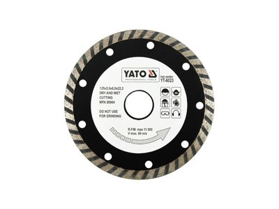 Диск відрізний алмазний "TURBO" 125 мм YATO YT-6023, 2.6х8.0 мм, 22.2 мм фото