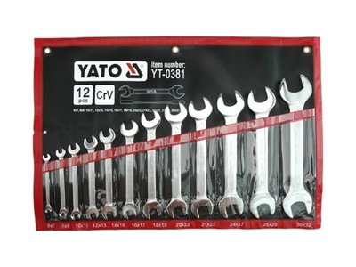 Набір ключів ріжкових М6-32 мм YATO YT-0381, 12 шт фото
