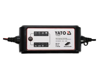 Зарядний пристрій імпульсний YATO YT-83031, 12 В, 4 А, 5-120 Аг фото