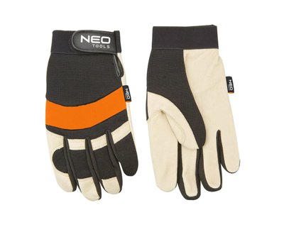 Перчатки из неопрена и натуральной кожи NEO TOOLS 97-606, размер 10" фото