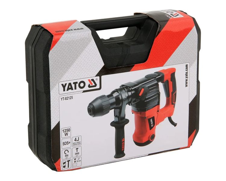 Перфоратор бочковой YATO YT-82125, SDS+, 1250 Вт, 4 Дж фото