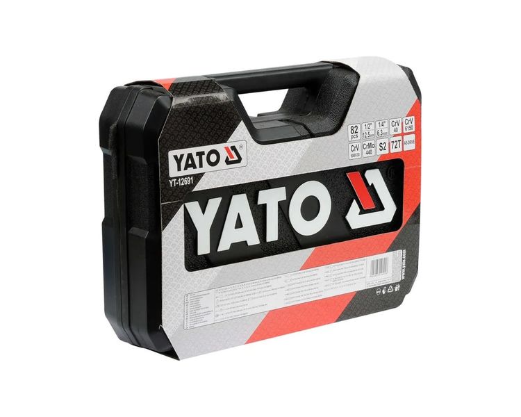 Набір інструментів YATO YT-12691, 1/4", 1/2", М4-32 мм, 82 од. фото