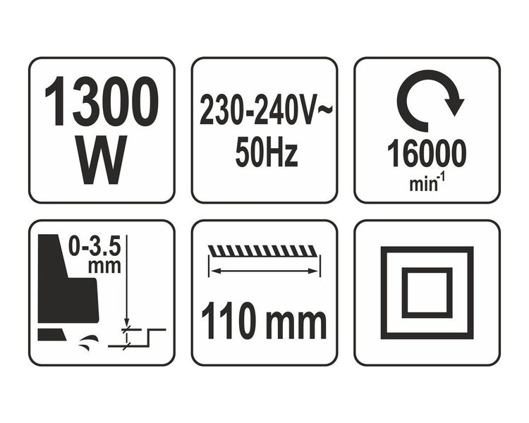 Рубанок электрический YATO YT-82144, 1300 Вт, 110 мм, до 3.5 мм фото