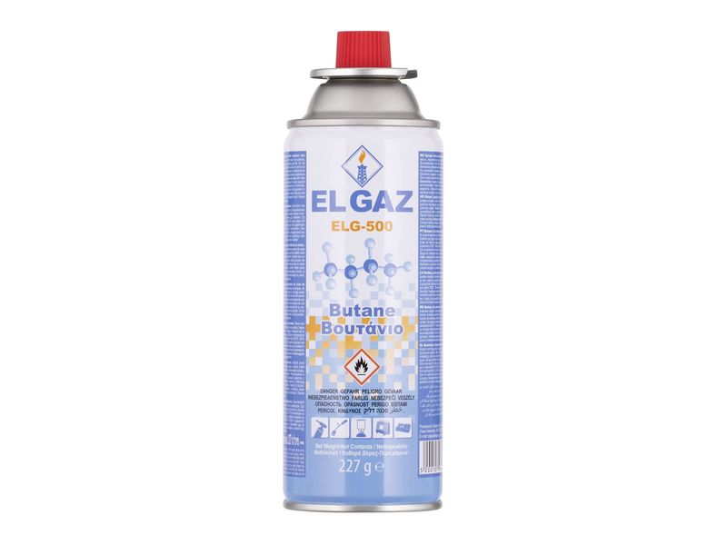 Баллончик газовый бутан цанговый 227 г EL GAZ ELG-500, упаковка 24 шт. фото