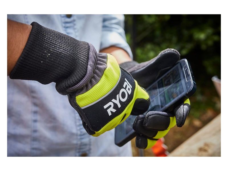 Перчатки для работы с бензопилой RYOBI RAC258MM (5132005710), размер M, влагозащита фото