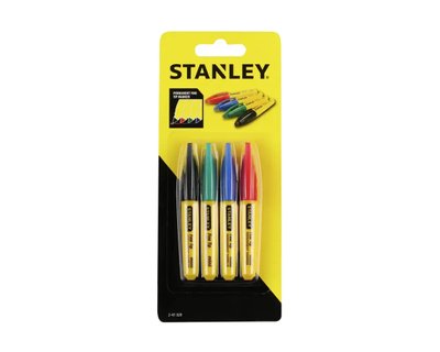 Міні-маркери Stanley різнокольорові із загостреним накінечником, 4 шт фото