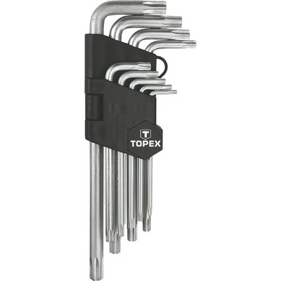 Набір ключів TORX TOPEX 35D961, T10-T50, 9 шт, CrV фото