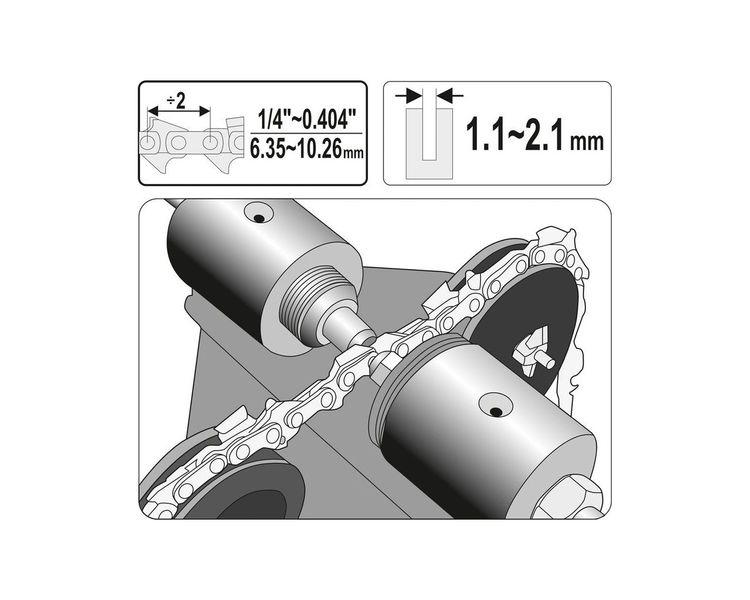 Станок для клепания цепей бензопил YATO YT-84970, горизонтальный фото