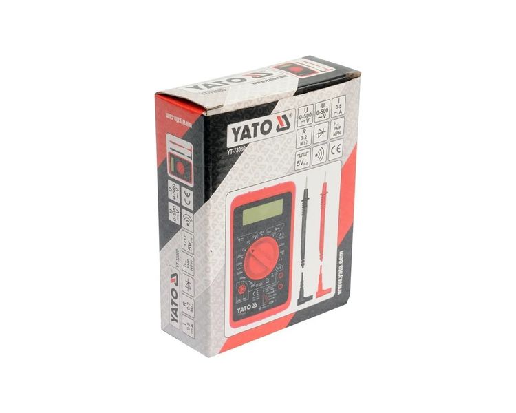 Мультиметр цифровий YATO YT-73080, AC/DC 500 В, DC 5 А фото