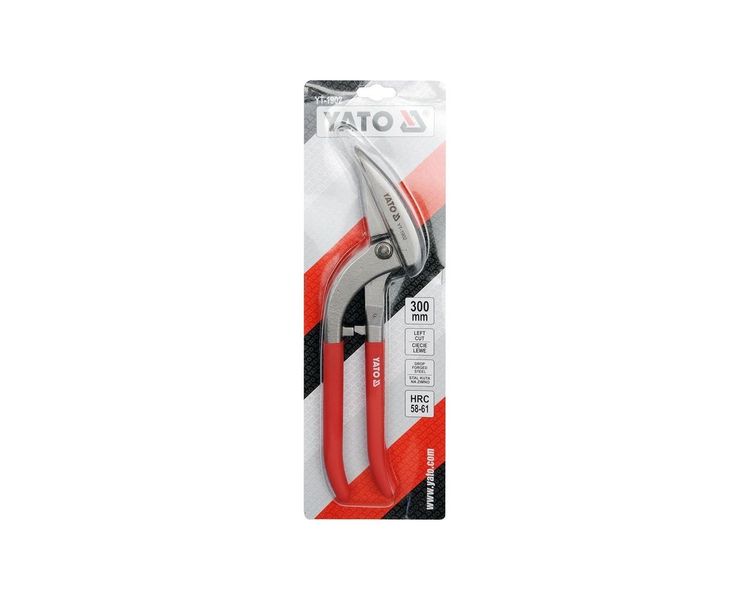 Ножиці по металу "Пелікан" праві YATO YT-1902, леза 50 мм, 300 мм, 58-61 HRC фото