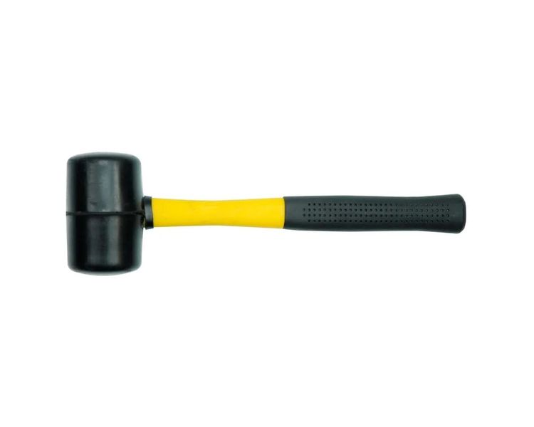 Молоток гумовий зі скловолоконною ручкою VOREL 33555, Ø 50 мм, 500 г фото