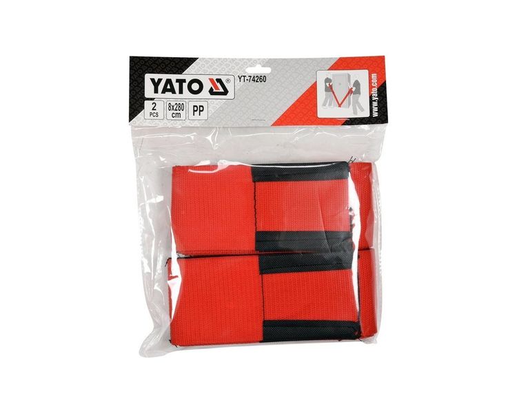 Ремені на передпліччя для перенесення меблів YATO YT-74260, 280х8 см, 2 шт фото