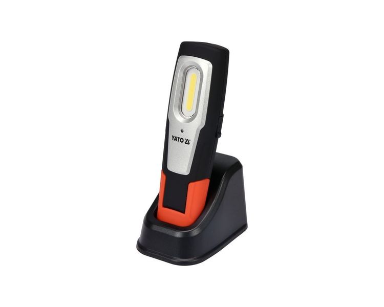LED світильник акумуляторний з ліхтариком YATO YT-08560, 2.2Аг, 3+1 Вт, 350 Лм фото
