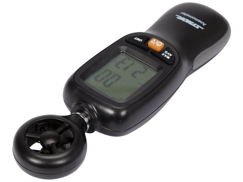 Анемометр (измеритель тяги вентиляции) STHOR 81719, питание от батареек фото