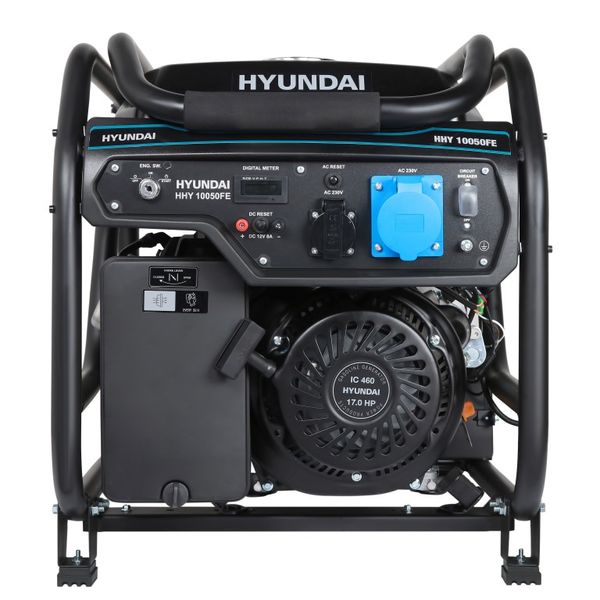 Генератор бензиновый HYUNDAI HHY 10050FE, 8.0 кВт, 230 В, бак 25 л (электростартер) фото