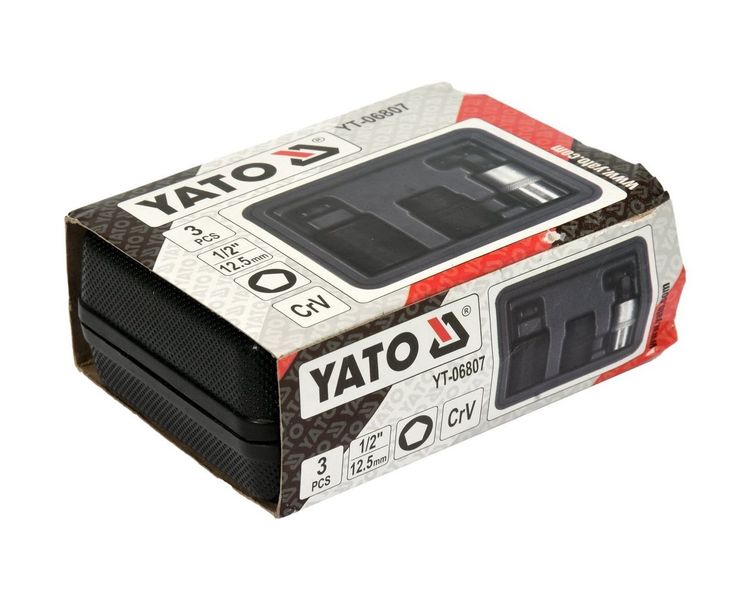 Головки пятигранные для тормозной системы YATO YT-06807, 1/2", М10-М14-М19, 3 шт. фото