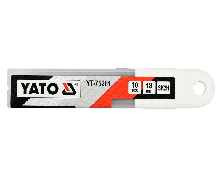 Лезо для сегментного ножа 18 мм YATO YT-75261, сталь SK2H, 10 шт фото