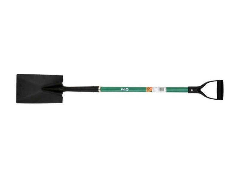 Лопата штыковая прямоугольная с фиберглассовой ручкой FLO 35836, штык 17.5х27 см, общая 120 см фото