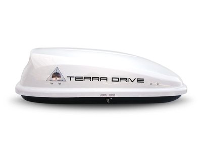 Багажник на дах авто білий глянець 320 л TERRA DRIVE, 134x86x37 см фото