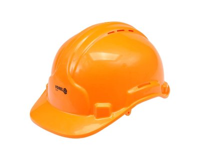 Каска защитная строительная оранжевая VOREL 74194, EN397 фото