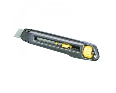 Нож строительный STANLEY Interlock (0-10-018), лезвие 18 мм, металлический корпус 165 мм фото