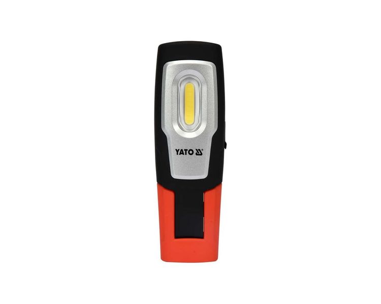 LED світильник акумуляторний з ліхтарем та лазером YATO YT-08501, 3.7В, 1.1Аг, 2 Вт, 200 Лм фото