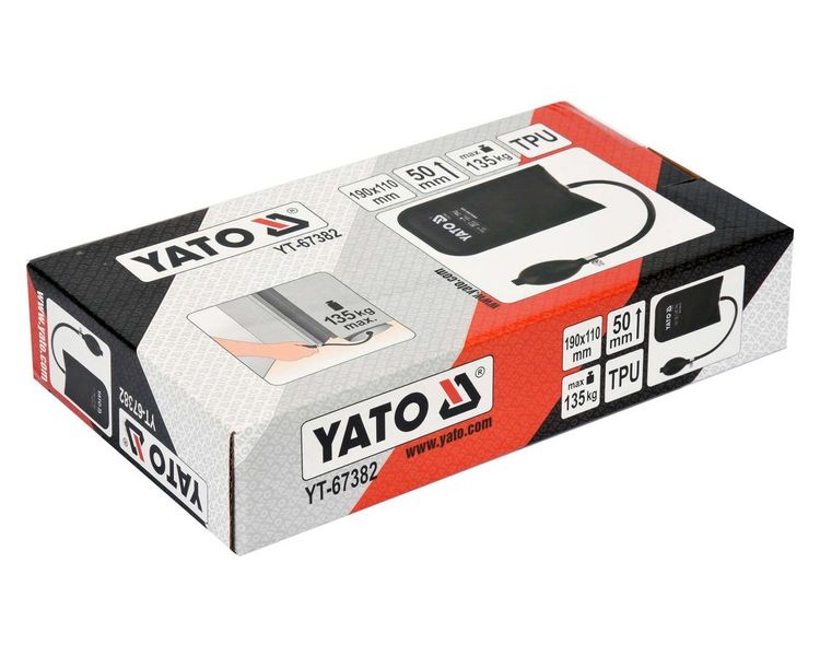 Подушка монтажная надувная до 135 кг YATO YT-67382, до 50 мм, 190х110 мм фото