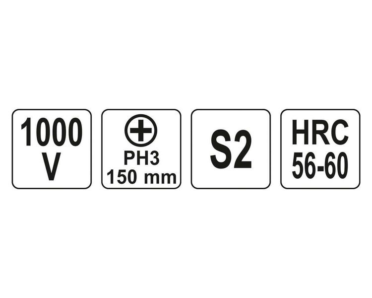 Отвертка диэлектрическая крестовая PH3 YATO VDE 1000V, 150 мм фото