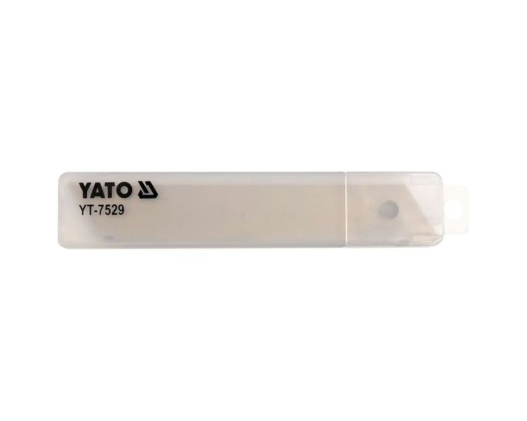 Лезвие для строительного ножа сегментное 18 мм из стали SK5 YATO YT-7529, 10 шт фото
