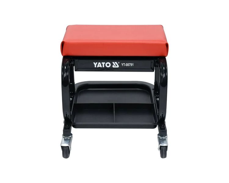 Табурет сервисный на колесах с шухлядой YATO YT-08791, 440х360х390 мм, до 150 кг фото