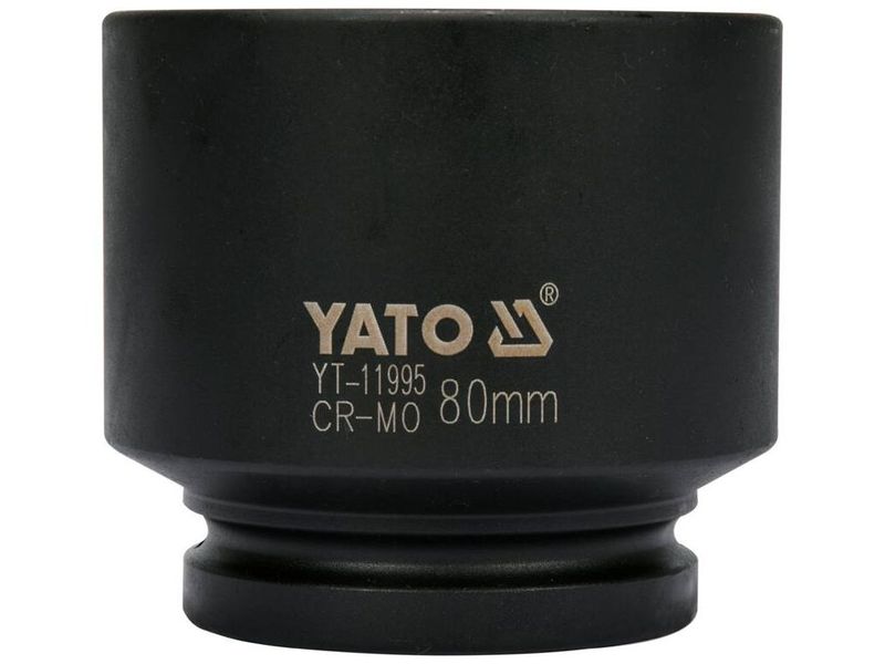 Головка ударная двенадцатигранная М80 мм YATO YT-11995, квадрат 1", 100 мм фото