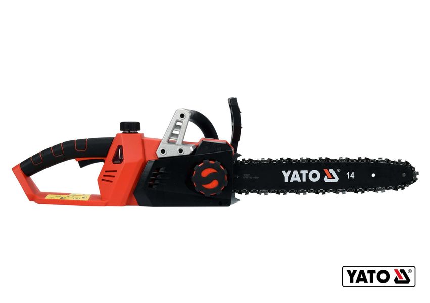 Пила цепная аккумуляторная YATO YT-82812, 36 В, 2 Ач(2), шина 35см фото