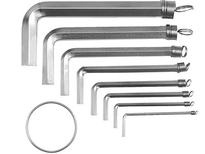 Набір ключів шестигранних Г-подібних VOREL H1.5-10 мм 10 шт фото