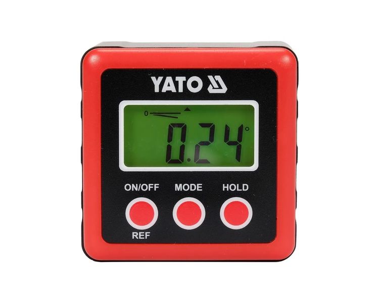Кутомір електронний цифровий магнітний YATO YT-71000, 4 x 90°, точність +/- 0.1° для 0-90° фото