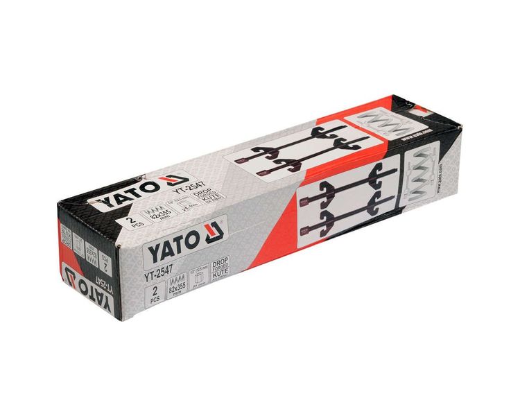 Знімачі пружин стійок амортизаторів YATO YT-2547, 82х355 мм, комплект 2 шт фото
