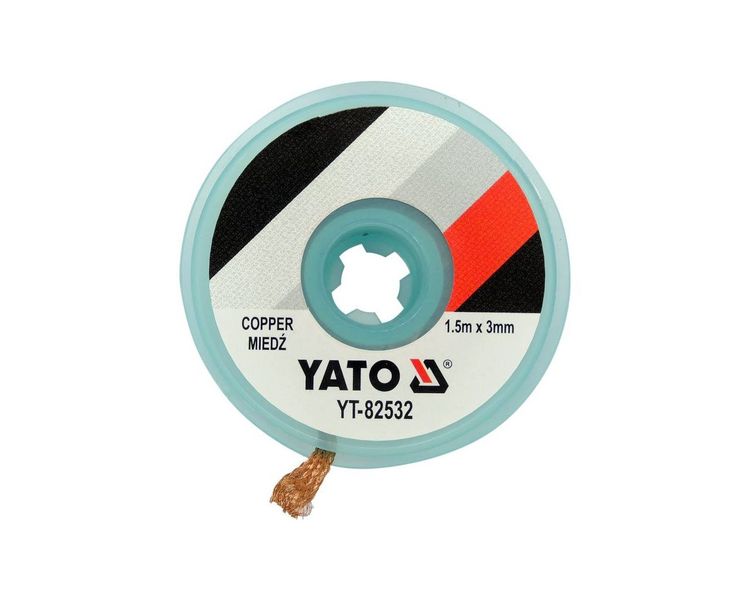 Оплётка медная для снятия припоя 3.0 мм YATO YT-82532, 1.5 м фото